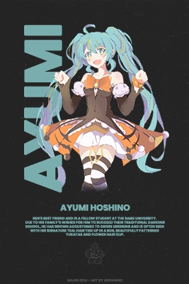 Ayumi Graphic Poster for SFU Anime's SADtober event